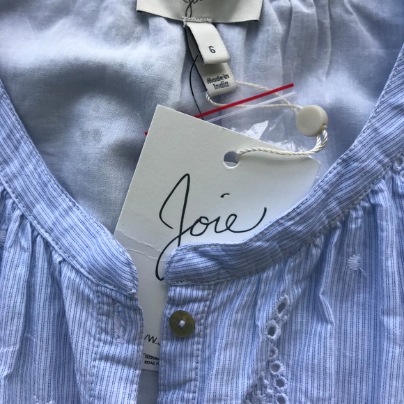 Joie Charae Midi Shirtdress desert sky blue Size 6 - Picture 2 of 6